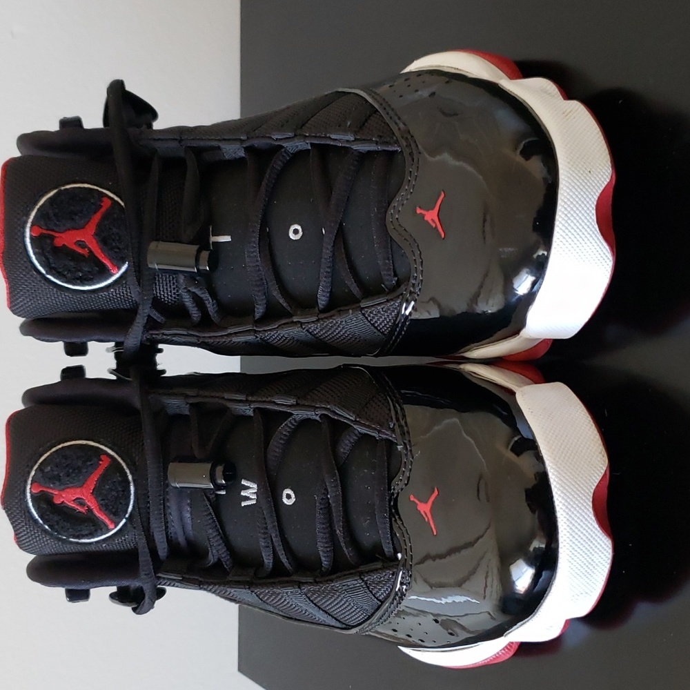 Jordan 6 Rings Black/Varsity Red-Whte